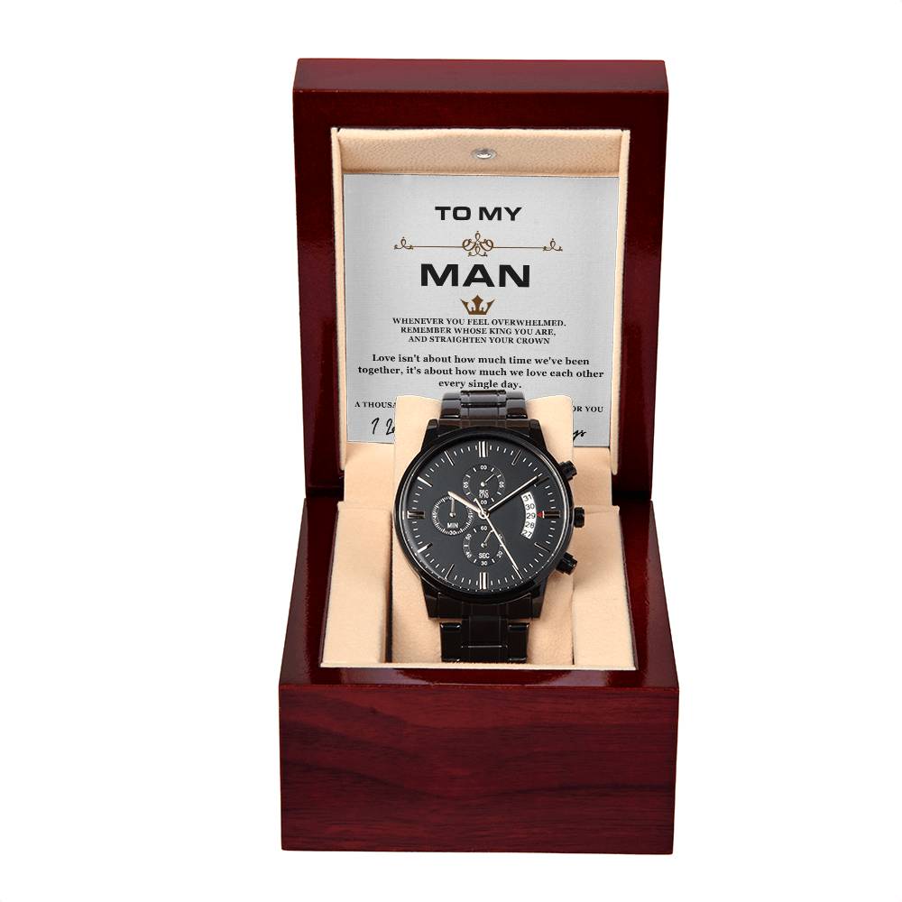 My King - Black Chronograph Watch