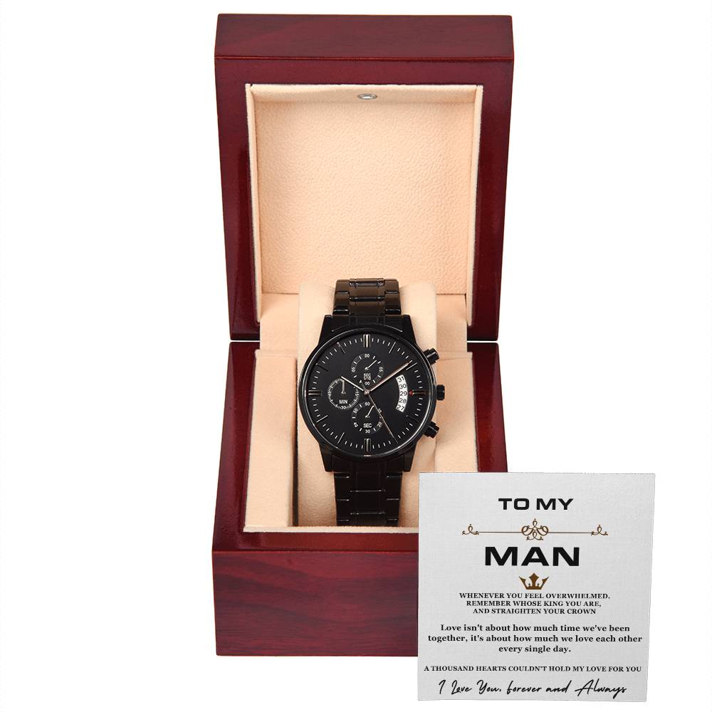 My King - Black Chronograph Watch