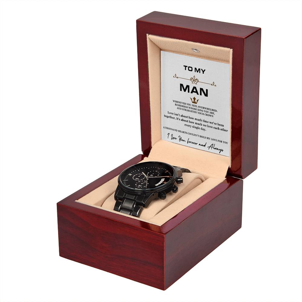 My King - Black Chronograph Watch