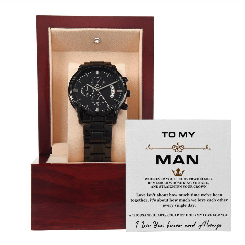 My King - Black Chronograph Watch